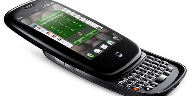 Palm's Pre smartphone slides open to reveal a modified QWERTY keyboard.
