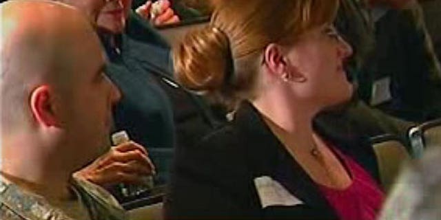 Army Maj. Nidal Hasan is seen here at conference on the Israeli-Palestinian conflict at George Washington University in January.