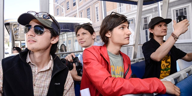The Angulos, subjects of "The Wolfpack," visit Universal Studios Hollywood on Monday, June 15, 2015.