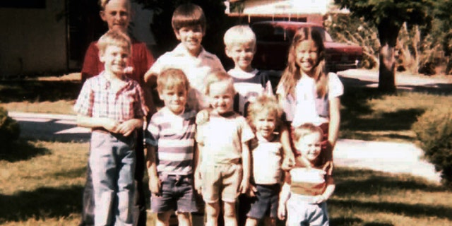 This 1980s photo provided by Bryce Thiriot shows Marco Rubio, second from left back row, his younger sister Veronica, right back row, and their neighbors, the Thiriot brothers, in Las Vegas in the early 1980s. The Republican Florida senator and presidential candidate spent six of his formative years in Las Vegas, where he joined the Church of Jesus Christ of Latter Day Saints and became a strong backer of labor unions. Back row, left to right, Bryan Thiriot, Marco Rubio, Nathan Thiriot, Veronica Rubio. Front row left to right, Jason Thiriot, Joel Dixon, Bryce Thiriot, Jodi Dixon, Jarren Thiriot. (Bonnie Thiriot/Courtesy of Bryce Thiriot via AP)