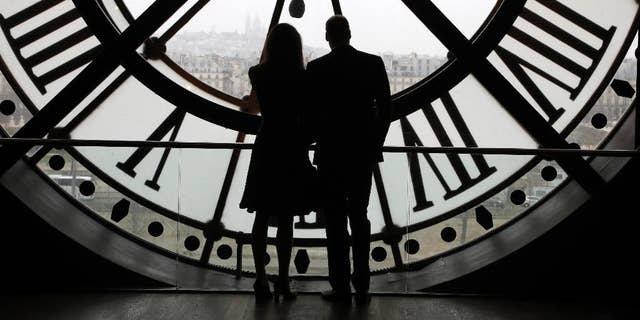 A giant clock at the Musee d'Orsay museum