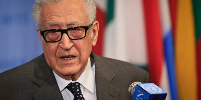 Lakhdar Brahimi, U.N. and Arab League Special Envoy to Syria, speaks during a news conference after closed meetings in the U.N. Security Council, Tuesday, May 13, 2014, at United Nations headquarters. Brahimi resigned Tuesday, following in the footsteps of his longtime friend, former U.N. secretary-general Kofi Annan, who resigned from the same job in August 2012 after failing to broker a cease-fire as the country descended into civil war. (AP Photo)