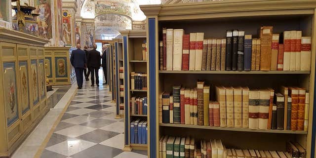 Representatives from ESA and the Vatican Apostolic Library signed a declaration to continue collaboration at a ceremony held at the Vatican Library on 4 Nov. 2016, followed by a tour of the Library. (European Space Agency)