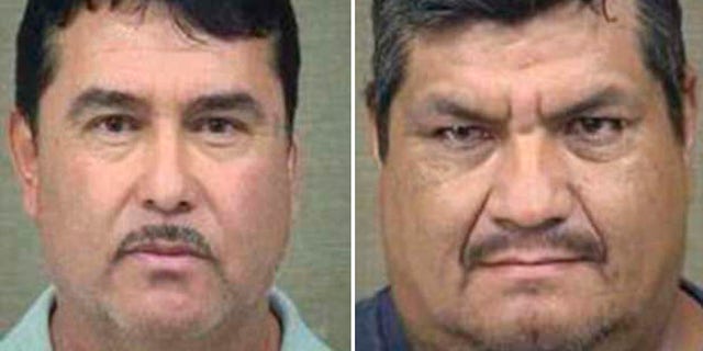 Raul Arreola, 48, and Aquileo Pineda, 49, were each booked for trafficking methamphetamine after police found the driver's side fuel tank of the truck they were driving was holding almost $91 million worth of liquid meth.