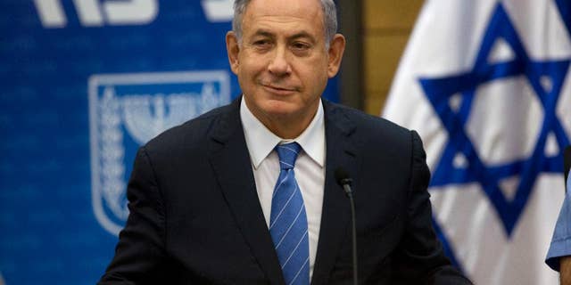 FILE - In this Monday, May 23, 2016 file photo, Israeli Prime Minister Benjamin Netanyahu, looks on during a faction meeting at the Knesset, Israel's parliament in Jerusalem. Israeli Prime Minister Benjamin Netanyahu spent more than $600,000 of public funds on a six-day trip to New York, including $1,600 on a personal hairdresser, according to a newly released expense report. (AP Photo/Sebastian Scheiner)