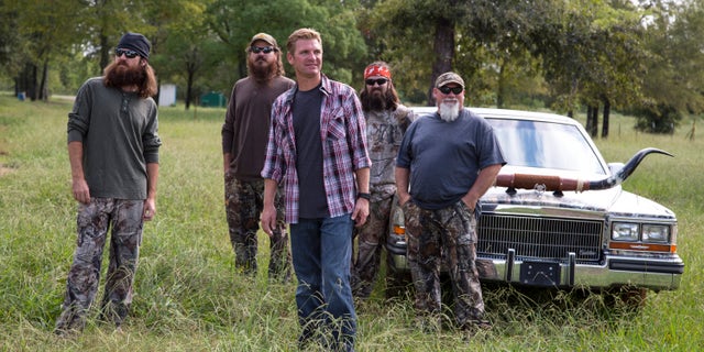 Jase Robertson, Justin Martin, Clint Bowyer, Jep Robertson and John Godwin.