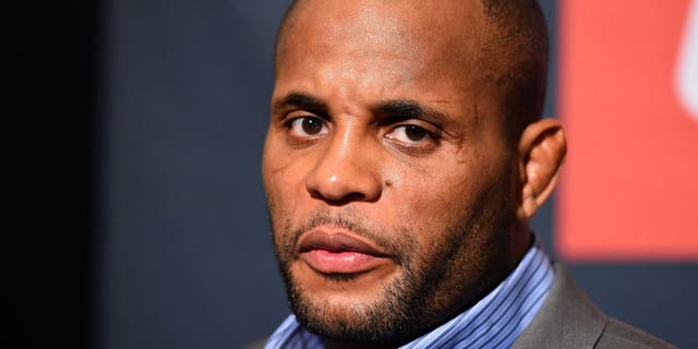 HOUSTON, TX - OCTOBER 01: UFC light heavyweight champion Daniel Cormier interacts with media during the UFC 192 Ultimate Media Day at the Toyota Center on October 1, 2015 in Houston, Texas. (Photo by Josh Hedges/Zuffa LLC/Zuffa LLC via Getty Images)