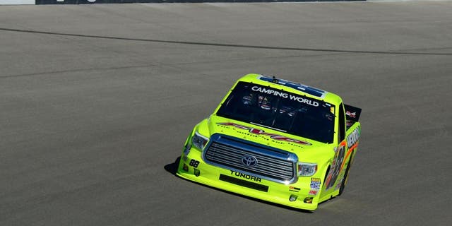 LAS VEGAS, NV - OCTOBER 3: Matt Crafton driver of the #88 FVP/Menards Toyota during practice for the NASCAR Camping World Truck Series Rhino Linings 350 at the Las Vegas Motor Speedway on October 3, 2015 in Las Vegas, Nevada. (Photo by Robert Laberge/NASCAR via Getty Images)