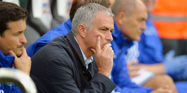 NEWCASTLE UPON TYNE, ENGLAND - SEPTEMBER 26: Jose Mourinho manager of Chelsea looks on during the Barclays Premier League match between Newcastle United and Chelsea at St James' Park on September 26, 2015 in Newcastle upon Tyne, United Kingdom. (Photo by Tony Marshall/Getty Images)