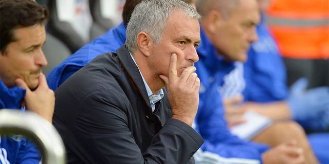 NEWCASTLE UPON TYNE, ENGLAND - SEPTEMBER 26: Jose Mourinho manager of Chelsea looks on during the Barclays Premier League match between Newcastle United and Chelsea at St James' Park on September 26, 2015 in Newcastle upon Tyne, United Kingdom. (Photo by Tony Marshall/Getty Images)