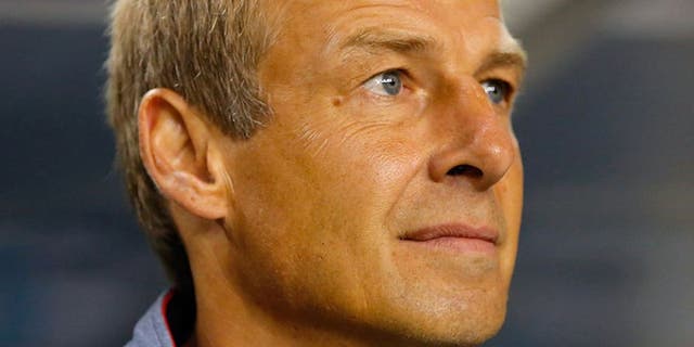 ATLANTA, GA - JULY 22: Jurgen Klinsmann of the United States of America stands prior to the 2015 CONCACAF Golf Cup Semifinal match between Jamaica and the United States at Georgia Dome on July 22, 2015 in Atlanta, Georgia. (Photo by Kevin C. Cox/Getty Images)