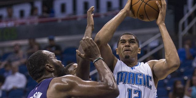 Dallas might add Harris to a core that includes Kristaps Porzingis and Luka Doncic. (AP Photo/Willie J. Allen Jr.)