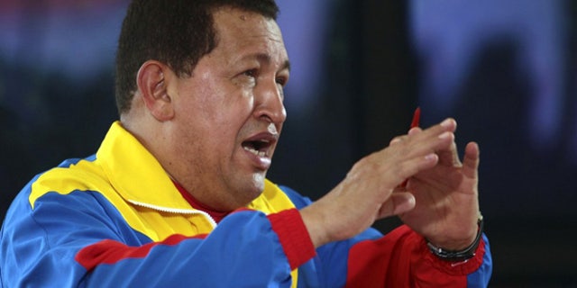 Oct. 3, 2010: Venezuela's President Hugo Chavez talks during his weekly broadcast in Guarico.