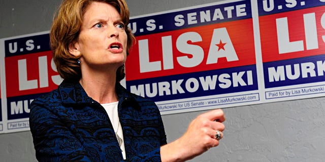 Sept. 24: Sen. Lisa Murkowski, R-Alaska, addresses a group of supporters at her new Juneau campaign headquarters in Juneau, Alaska.