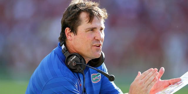 TUSCALOOSA, AL - SEPTEMBER 20: Head coach Will Muschamp of the Florida Gators looks on during the game against the Alabama Crimson Tide at Bryant-Denny Stadium on September 20, 2014 in Tuscaloosa, Alabama. Alabama defeated Florida 42-21. (Photo by Joe Robbins/Getty Images) *** Local Caption *** Will Muschamp