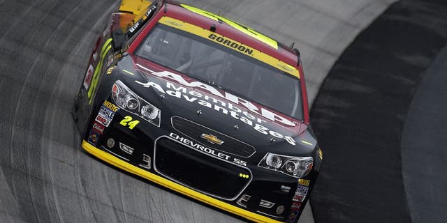 DOVER, DE - OCTOBER 03: Jeff Gordon, driver of the #24 AARP Member Advantages Chevrolet, drives during practice for the NASCAR Sprint Cup Series AAA 400 at Dover International Speedway on October 3, 2015 in Dover, Delaware. (Photo by Rainier Ehrhardt/NASCAR via Getty Images)