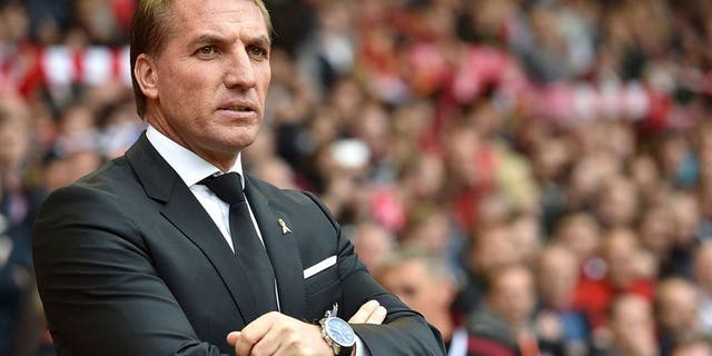 LIVERPOOL, ENGLAND - SEPTEMBER 20: (THE SUN OUT, THE SUN ON SUNDAY OUT) Brendan Rodgers manager of Liverpool watches before the Barclays Premier League match between Liverpool and Norwich City on September 20, 2015 in Liverpool, United Kingdom. (Photo by John Powell/Liverpool FC via Getty Images)