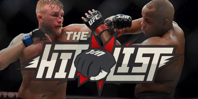 HOUSTON, TX - OCTOBER 03: (L-R) Alexander Gustafsson punches Daniel Cormier in their UFC light heavyweight championship bout during the UFC 192 event at the Toyota Center on October 3, 2015 in Houston, Texas. (Photo by Jeff Bottari/Zuffa LLC/Zuffa LLC via Getty Images)