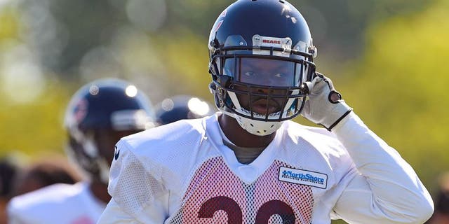 Jul 30, 2015; Bourbonnais, IL, USA; Chicago Bears safety Sherrod Martin (36) during practice at Olivet Nazarene University. Mandatory Credit: Mike DiNovo-USA TODAY Sports