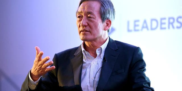 LONDON, ENGLAND - OCTOBER 07: FIFA Presidential Candidate Chung Mong-Joon speaks during day one of the Leaders Sport Business Summit at Stamford Bridge on October 7, 2015 in London, England. (Photo by Tom Dulat/Getty Images).