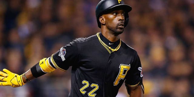 PITTSBURGH, PA - OCTOBER 07: Andrew McCutchen #22 of the Pittsburgh Pirates reacts after flying out in the fourth inning during the National League Wild Card game against the Chicago Cubs at PNC Park on October 7, 2015 in Pittsburgh, Pennsylvania. (Photo by Jared Wickerham/Getty Images)