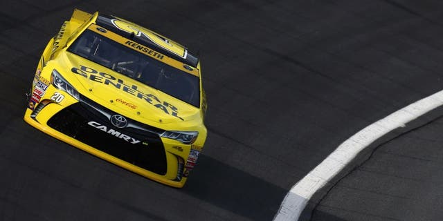 CHARLOTTE, NC - OCTOBER 08: Matt Kenseth, driver of the #20 Dollar General Toyota, practices for the NASCAR Sprint Cup Series Bank of America 500 at Charlotte Motor Speedway on October 8, 2015 in Charlotte, North Carolina. (Photo by Sarah Crabill/NASCAR via Getty Images)