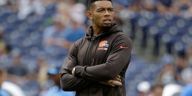 SAN DIEGO, CA - OCTOBER 04: Joe Haden #23 of the Cleveland Browns looks on prior to the start of the game against the San Diego Chargers at Qualcomm Stadium on October 4, 2015 in San Diego, California. (Photo by Jeff Gross/Getty Images)