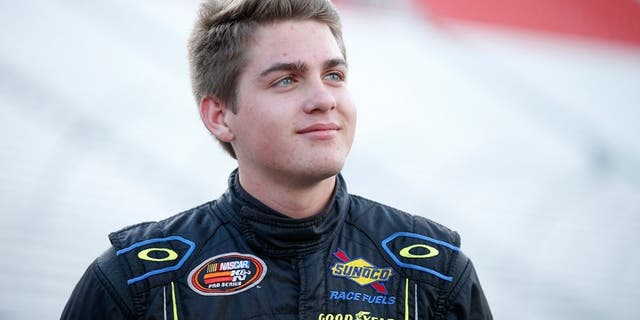 BRISTOL, TN - APRIL 15: Noah Gragson, driver of the #55 AlertID/Speed Vegas/Colliers Int'l Ford, prepares to drive during practice for the NASCAR K&N Pro Series East PittLite 125 at Bristol Motor Speedway on April 14, 2016 in Bristol, Tennessee. (Photo by Todd Warshaw/NASCAR via Getty Images)