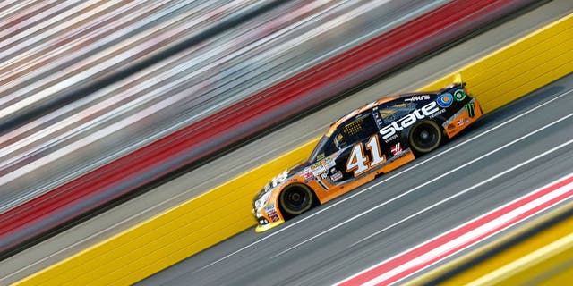 CHARLOTTE, NC - OCTOBER 09: Kurt Busch, driver of the #41 State Water Heaters Chevrolet, drives during practice for the NASCAR Sprint Cup Series Bank of America 500 at Charlotte Motor Speedway on October 9, 2015 in Charlotte, North Carolina. (Photo by Jonathan Ferrey/Getty Images)