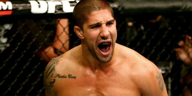 TORONTO, CANADA - SEPTEMBER 21: Brendan Schaub celebrates after defeating Matt Mitrione (not pictured) in their UFC heavyweight bout at the Air Canada Center on September 21, 2013 in Toronto, Ontario, Canada. (Photo by Al Bello/Zuffa LLC/Zuffa LLC via Getty Images)