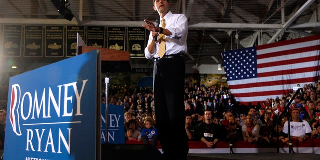 Oct. 8, 2012: Paul Ryan speaks during a campaign event at Oakland University in Rochester, Mich.