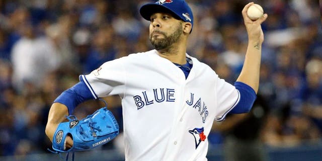 TORONTO, ON - OCTOBER 8: Toronto Blue Jays pitcher David Price pitches to the Texas Rangers during the first inning in Game 1 of MLB's ALDS baseball series in Toronto October 8, 2015. Steve Russell/Toronto Star/Toronto Star (Steve Russell/Toronto Star via Getty Images)
