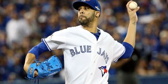 TORONTO, ON - OCTOBER 8: Toronto Blue Jays pitcher David Price pitches to the Texas Rangers during the first inning in Game 1 of MLB's ALDS baseball series in Toronto October 8, 2015. Steve Russell/Toronto Star/Toronto Star (Steve Russell/Toronto Star via Getty Images)