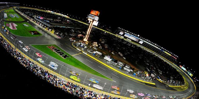 CONCORD, NC - OCTOBER 12: General view of cars racing the NASCAR Sprint Cup Series Bank of America 500 at Charlotte Motor Speedway on October 12, 2013 in Concord, North Carolina. (Photo by Jared C. Tilton/NASCAR via Getty Images)