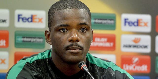 ISTANBUL, TURKEY - SEPTEMBER 30: Sporting's midfielder William Carvalho attends a press conference at Ataturk Olympic Stadium in Istanbul, Turkey, on September 30, 2015. Sporting CP will play against Besiktas in their UEFA Europa League Group H match on October 01, 2015 in Istanbul. (Photo by Onur Coban/Anadolu Agency/Getty Images)