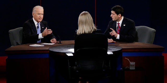 Oct. 11, 2012: Joe Biden and Paul Ryan participate in the vice presidential debate.