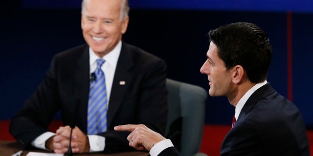 Oct. 11, 2012: Joe Biden and Paul Ryan participate in the vice presidential debate.