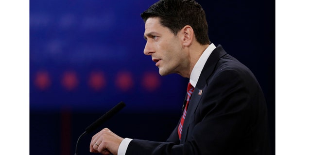 Oct. 11, 2012: Republican vice presidential nominee, Rep. Paul Ryan, of Wisconsin, speaks during the vice presidential debate at Centre College in Danville, Ky.