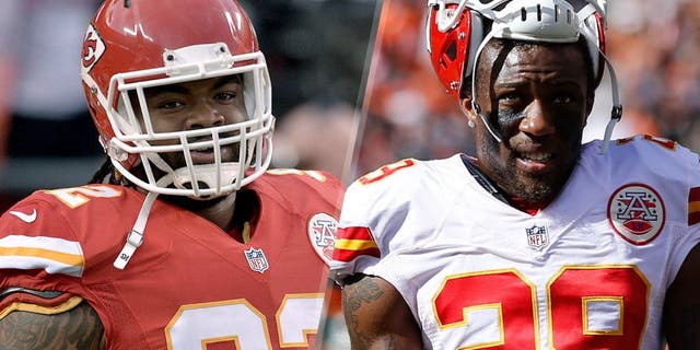 Kansas City Chiefs nose tackle Dontari Poe (92) warms up before the game against the Denver Broncos at Arrowhead Stadium. Mandatory Credit: Denny Medley-USA TODAY Sports Kansas City Chiefs free safety Eric Berry (29) against the Cincinnati Bengals at Paul Brown Stadium. The Bengals won 36-21. Mandatory Credit: Aaron Doster-USA TODAY Sports