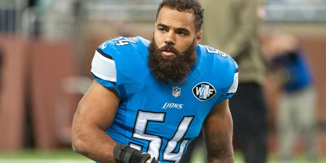 Nov 9, 2014; Detroit, MI, USA; Detroit Lions outside linebacker DeAndre Levy (54) before the game against the Miami Dolphins at Ford Field. Mandatory Credit: Tim Fuller-USA TODAY Sports