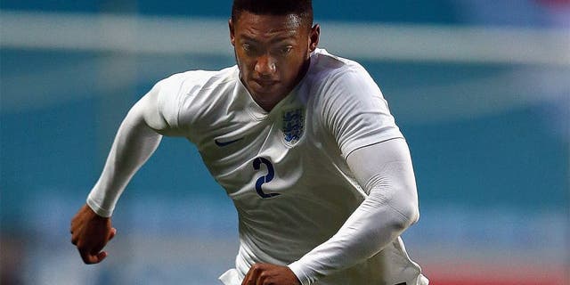 COVENTRY, ENGLAND - OCTOBER 13: Joe Gomez of England in action during the European Under 21 Qualifier match between England U21 and Kazakhstan U21 at Ricoh Arena on October 13, 2015 in Coventry, England. (Photo by Matthew Lewis/Getty Images)