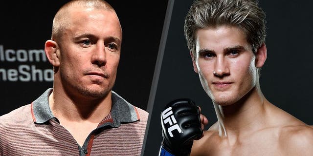 Former UFC welterweight champion Georges St-Pierre interacts with fans during a Q&A session before the UFC 186 weigh-in event at Metropolis on April 24, 2015 in Montreal, Quebec, Canada. (Photo by Jeff Bottari/Zuffa LLC/Zuffa LLC via Getty Images) Sage Northcutt poses for a post fight portrait backstage during the UFC 192 event at the Toyota Center on October 3, 2015 in Houston, Texas. (Photo by Mike Roach/Zuffa LLC/Zuffa LLC via Getty Images)