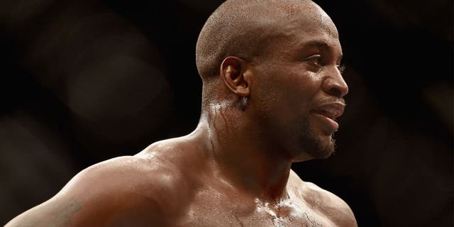 LAS VEGAS, NV - JULY 06: Eddie Gordon celebrates after defeating Dhiego Lima in their middleweight fight during the Ultimate Fighter Finale inside the Mandalay Bay Events Center on July 6, 2014 in Las Vegas, Nevada. (Photo by Jeff Bottari/Zuffa LLC/Zuffa LLC via Getty Images)