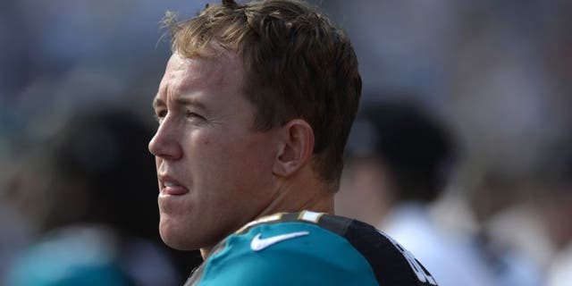 Sep 28, 2014; San Diego, CA, USA; Jacksonville Jaguars running back Toby Gerhart (21) on the sideline during the third quarter against the San Diego Chargers at Qualcomm Stadium. Mandatory Credit: Jake Roth-USA TODAY Sports