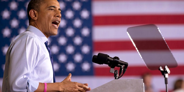 Oct. 17, 2012: President Barack Obama speaks at a campaign event at Cornell College in Mt. Vernon, Iowa.
