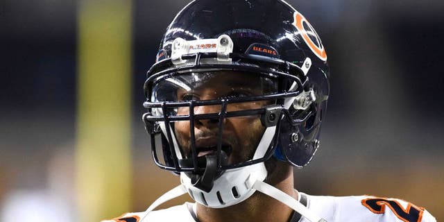 Oct 18, 2015; Detroit, MI, USA; Chicago Bears running back Matt Forte (22) before the game against the Detroit Lions at Ford Field. Mandatory Credit: Tim Fuller-USA TODAY Sports