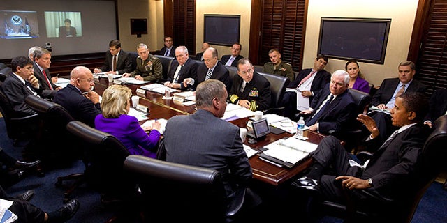 Oct. 20: President Obama meets with his national security team on Afghanistan and Pakistan in the Situation Room.