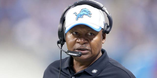 DETROIT, MI - SEPTEMBER 21: Detroit Lions head coach Jim Caldwell watches the action during the third quarter of the game against the Green Bay Packers at Ford Field on September 21, 2014 in Detroit, Michigan. The Lions defeated the Packers 19-7. (Photo by Leon Halip/Getty Images) *** Local Caption *** Jim Caldwell