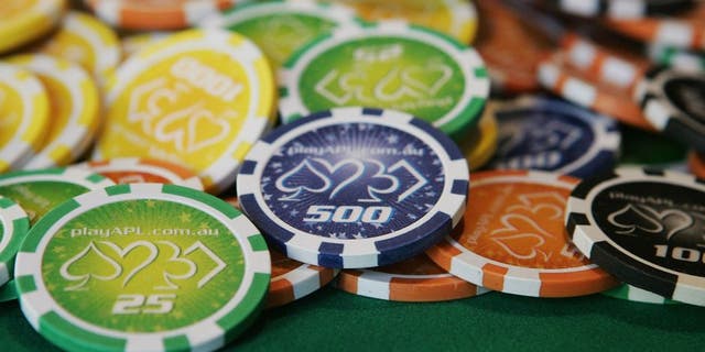 SYDNEY, AUSTRALIA - JULY 12: Gambling chips are pictured at a photo call at the Hotel CBD on July 12, 2007 in Sydney, Australia. The photo call was held to announce Shannon Noll as the new face of the Australian Poker League's new advertising campaign which will launch this Sunday, (Photo by Gaye Gerard/Getty Images)