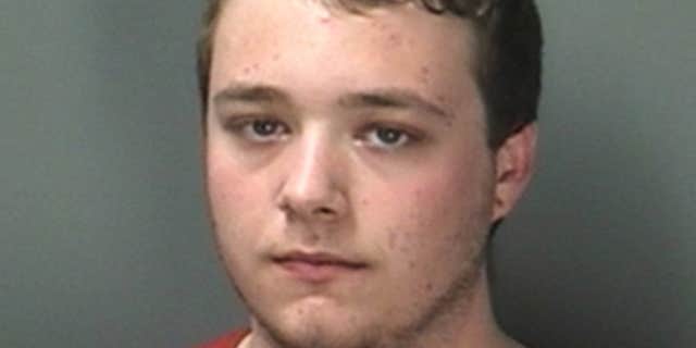 Oct. 17, 2015: This undated photo provided by the Bloomington Police Department shows 19-year-old Triceten D. Bickford, an Indiana University student who faces multiple felony charges including intimidation, strangulation and battery in the attack on a Muslim woman in a cafe in Bloomington, Ind.